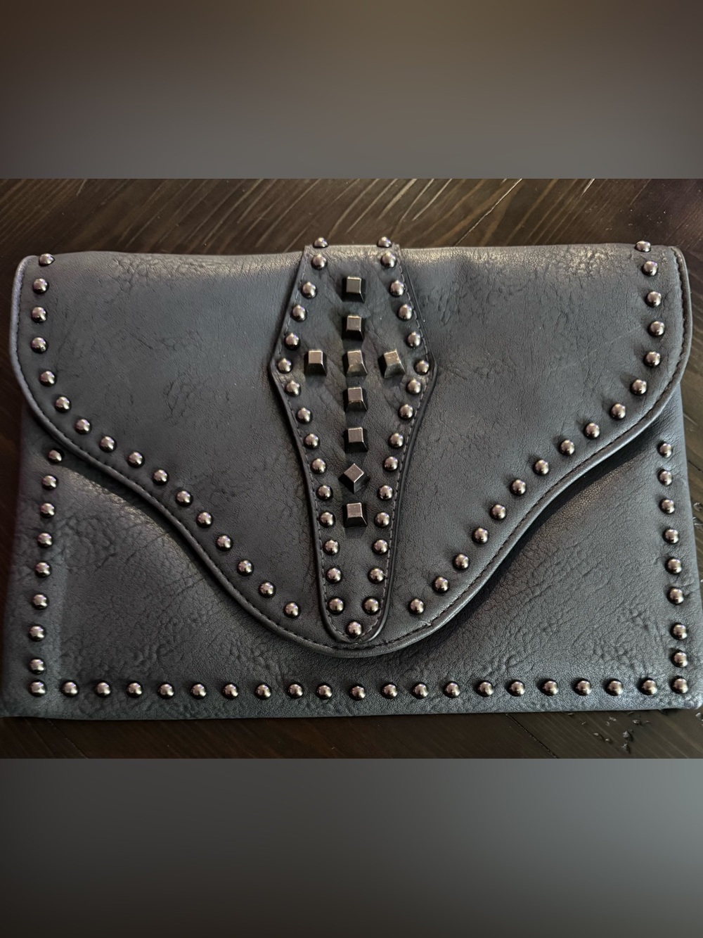 Black Studded Clutch